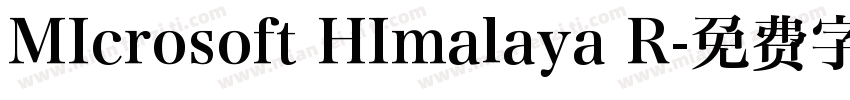 MIcrosoft HImalaya R字体转换